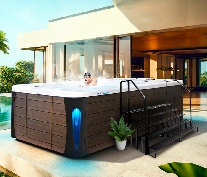 Calspas hot tub being used in a family setting - Downey
