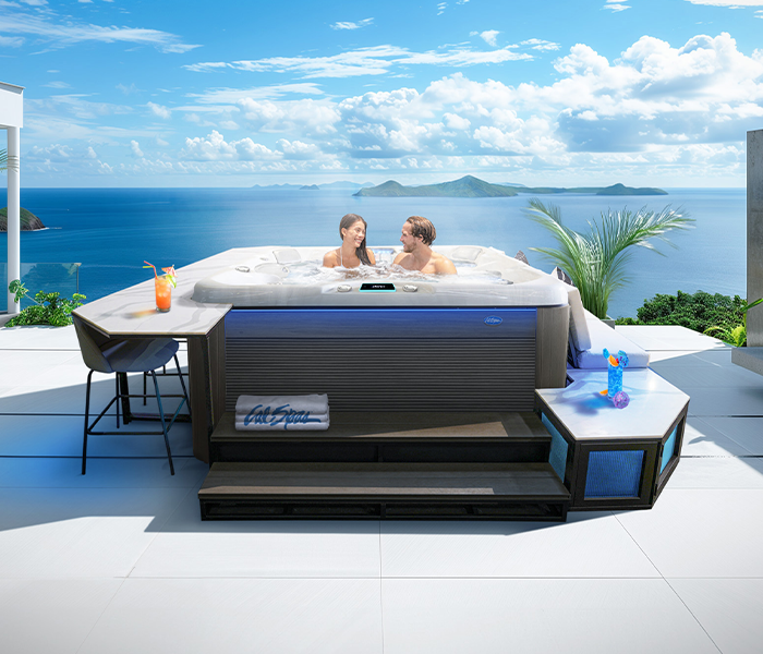 Calspas hot tub being used in a family setting - Downey